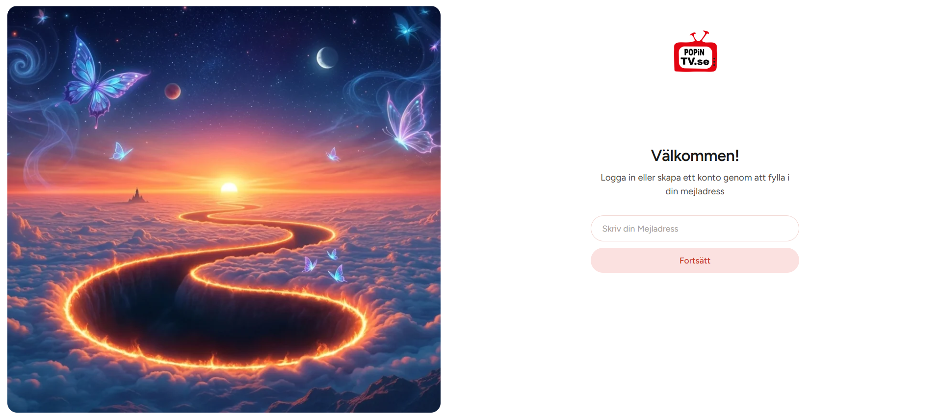 POPiNTV - login: onboarding